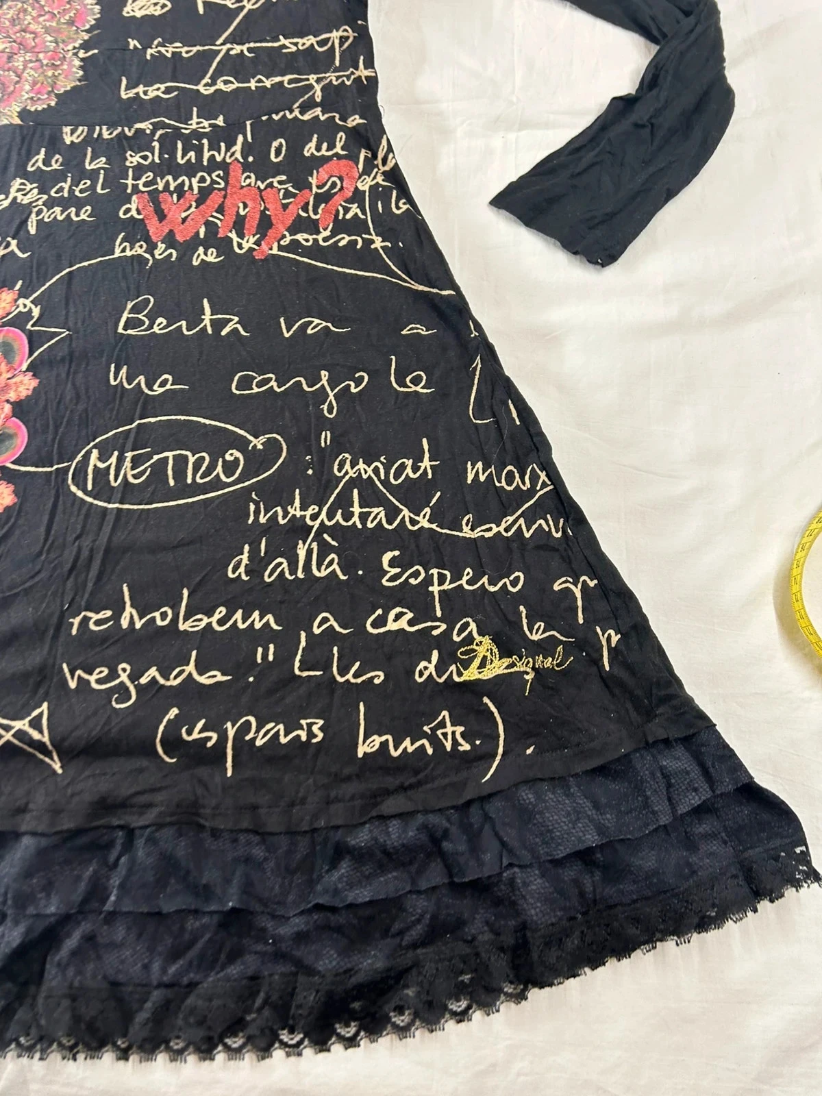 Vestido desigual vintage con motivos multicolor – photo 4